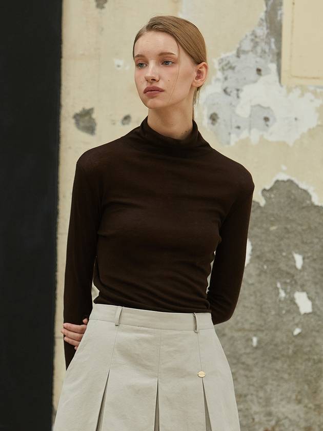 BASIC TURTLENECK TOP BROWN - ANOETIC - BALAAN 2