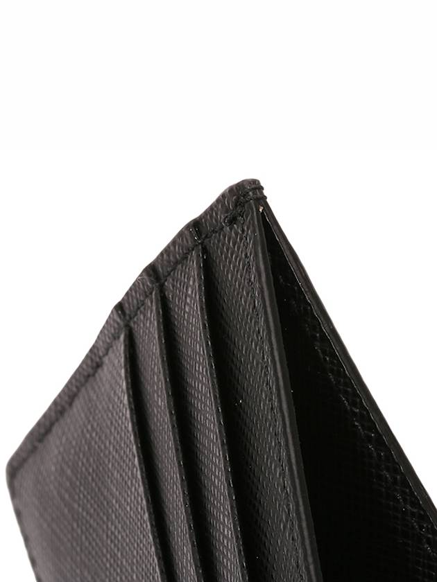 Metal Logo Saffiano Card Wallet Black - PRADA - BALAAN 6