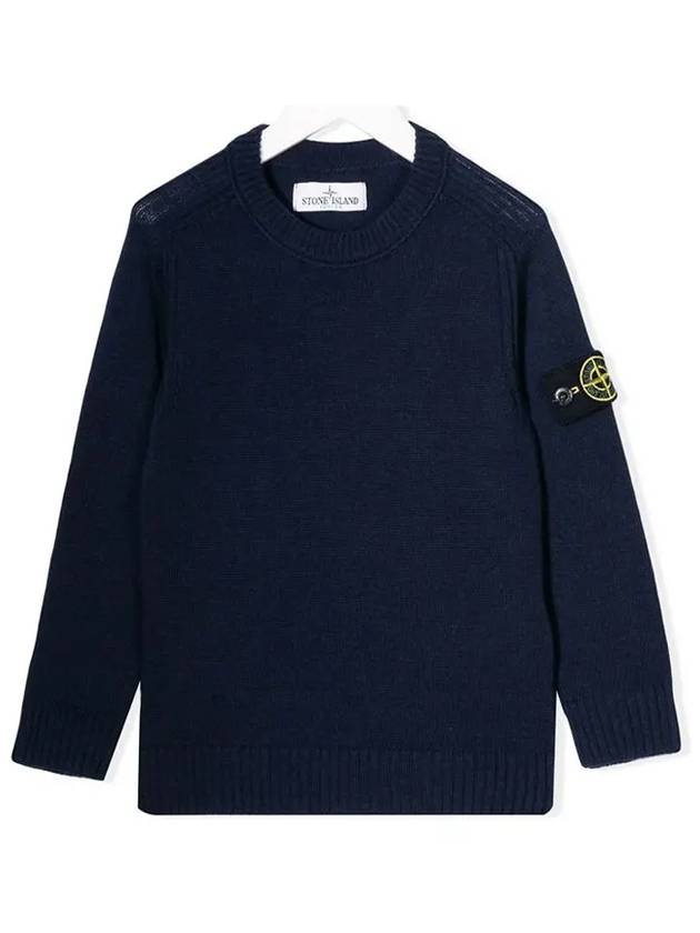 Kids Waffen Crew Neck Knit Navy 7116506A1 V0020 - STONE ISLAND - BALAAN 2