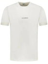 24/1 Jersey Garment Dyed Logo Short Sleeve T-Shirt White - CP COMPANY - BALAAN 3