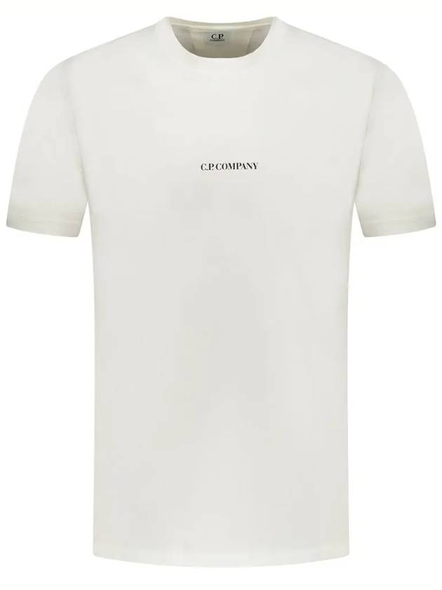 24/1 Jersey Garment Dyed Logo Short Sleeve T-Shirt White - CP COMPANY - BALAAN 3