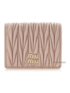 Matelasse Leather Half Wallet Light Pink - MIU MIU - BALAAN 2