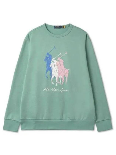 Big Pony Fleece Sweatshirt Green - POLO RALPH LAUREN - BALAAN 1