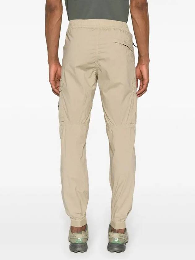 Stretch Cotton Tela Paracadute Cargo Straight Pants Sand - STONE ISLAND - BALAAN 3