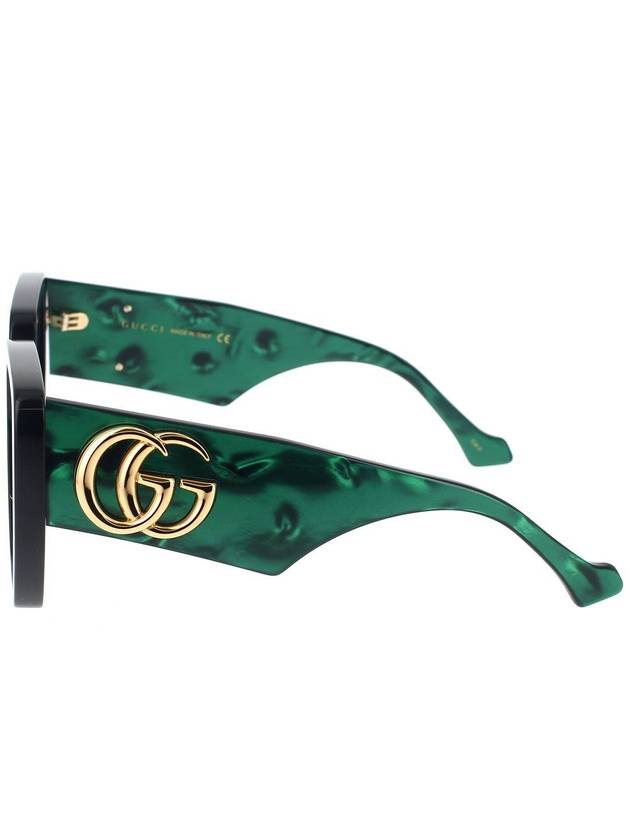 Eyewear Interlocking G Two-tone Bold Sunglasses Black Green - GUCCI - BALAAN 4