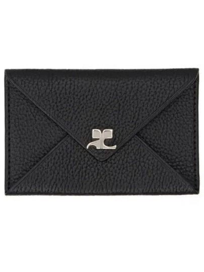 Logo Envelope Leather Card Wallet Dark Brown - COURREGES - BALAAN 2