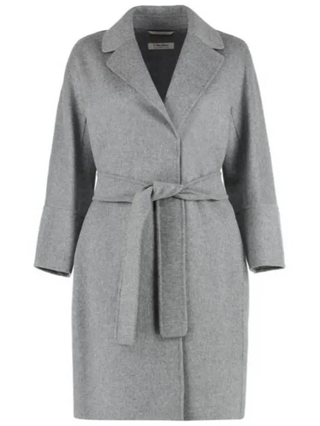 Arona Virgin Wool Single Coat Grey - MAX MARA - BALAAN 4