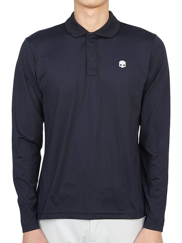Golf Wear Polo Long Sleeve T-Shirt G00562 E08 - HYDROGEN - BALAAN 1