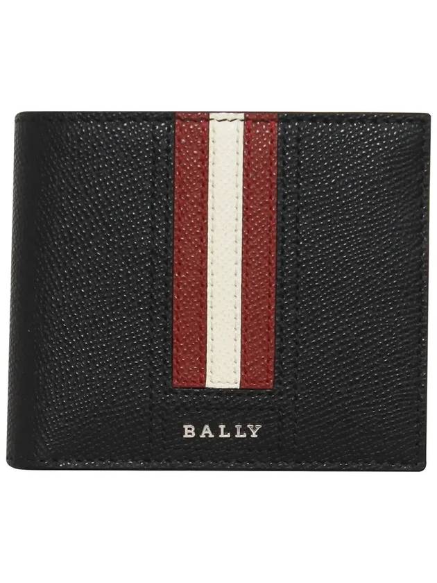 Taliky Three Stripe Bi-fold Wallet Black - BALLY - BALAAN 3