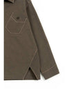 Diagonal Scenery Shirt Brown I5WS01BR - IOEDLE - BALAAN 6