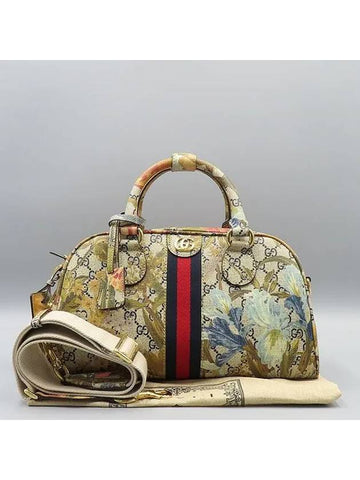 724575 Ophidia GG Supreme Flora Web Stripe Tote Bag Shoulder Strap 2WAY - GUCCI - BALAAN 1