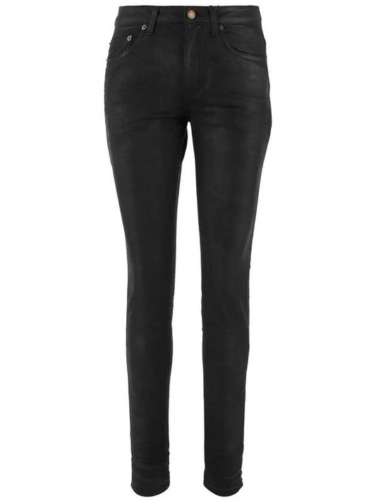Men's 5 Pocket Organic Cotton Skinny Jeans Black - SAINT LAURENT - BALAAN.