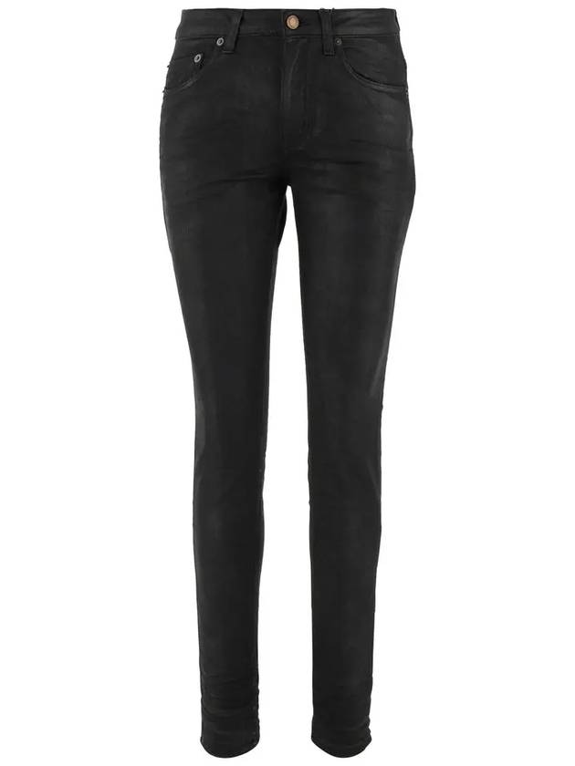 Men's 5 Pocket Organic Cotton Skinny Jeans Black - SAINT LAURENT - BALAAN 3