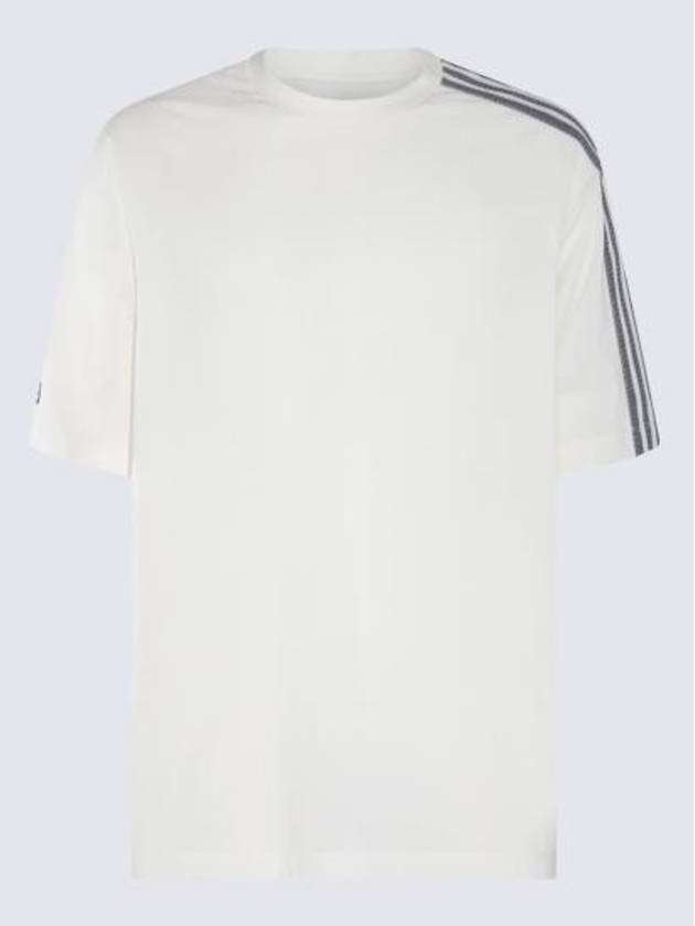 3 Stripe Short Sleeve T-Shirt Off White - Y-3 - BALAAN 2