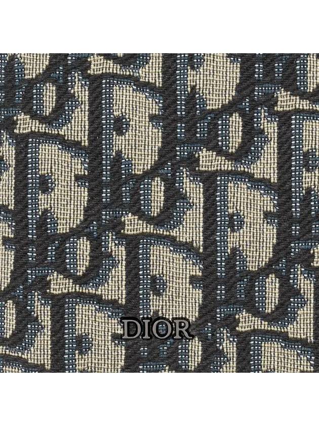 Oblique Jacquard Vertical Long Wallet Beige Black - DIOR - BALAAN 7