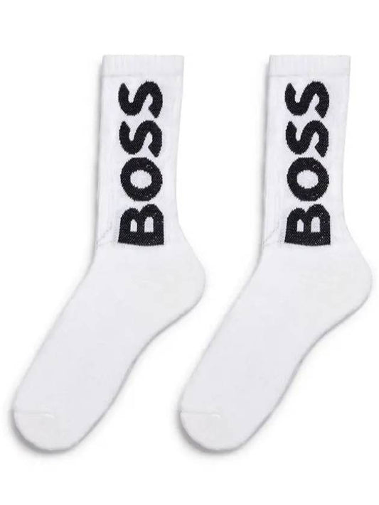 Lip Logo Organic Cotton Socks White - HUGO BOSS - BALAAN 2