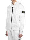 Compass Badge Zip Up Hoodie White - STONE ISLAND - BALAAN 5