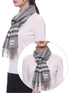 Giant Check Cashmere Scarf Grey - BURBERRY - BALAAN 2