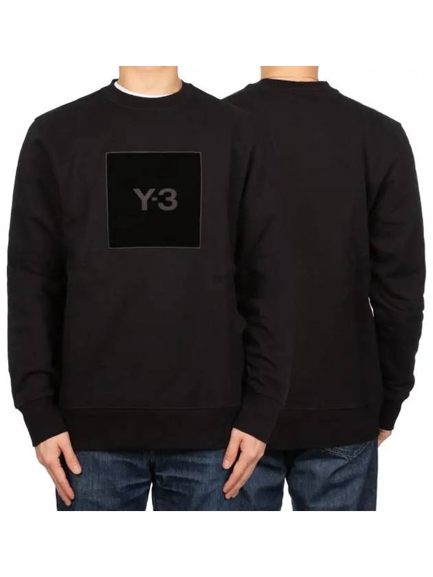 Square Logo Print Sweatshirt Black - Y-3 - BALAAN 2