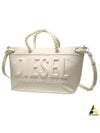 Rope Handle Medium Denim Tote Bag White - DIESEL - BALAAN 2