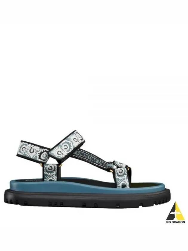 D-Way Embroidered Logo Sandals Blue - DIOR - BALAAN 2