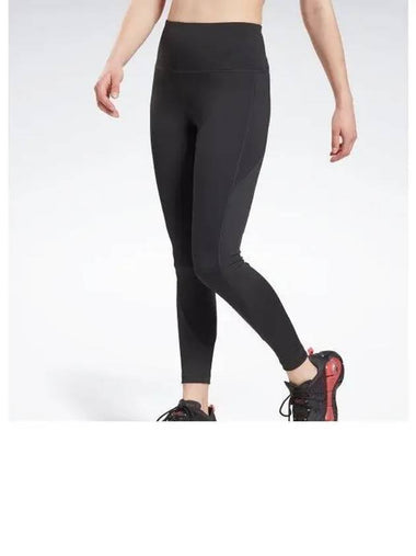 WOR Rib High Rise Leggings Black GR9507 - REEBOK - BALAAN 1