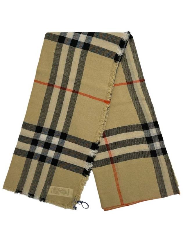 Vintage Check Wool Scarf Beige - BURBERRY - BALAAN 3