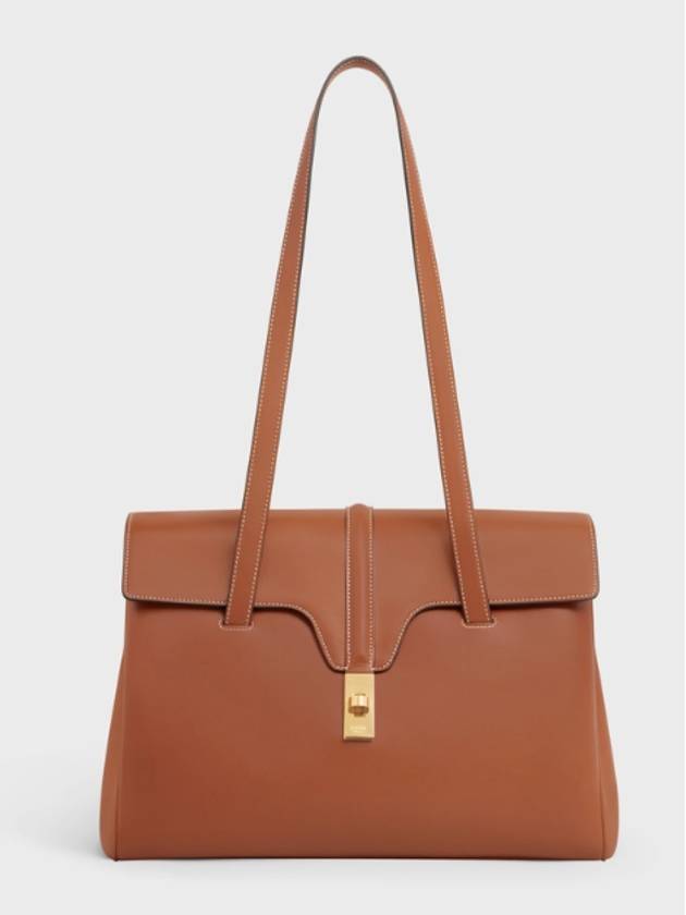 Soft 16 Smooth Calfskin Medium Shoulder Bag Tan - CELINE - BALAAN 6