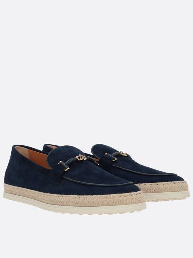 metal-embellished raffia suede loafers - TOD'S - BALAAN 3