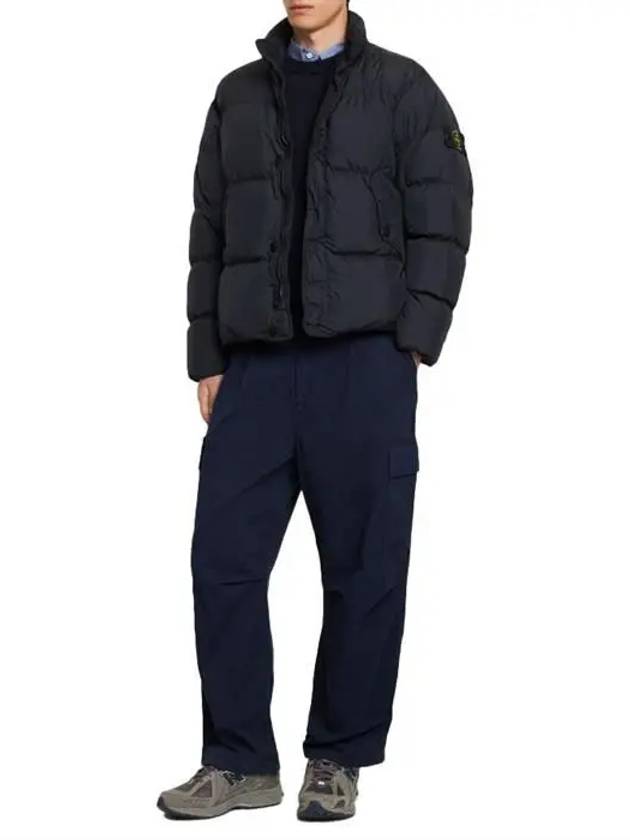 Garment Dyed Crinkle Reps Down Padding Navy - STONE ISLAND - BALAAN 3