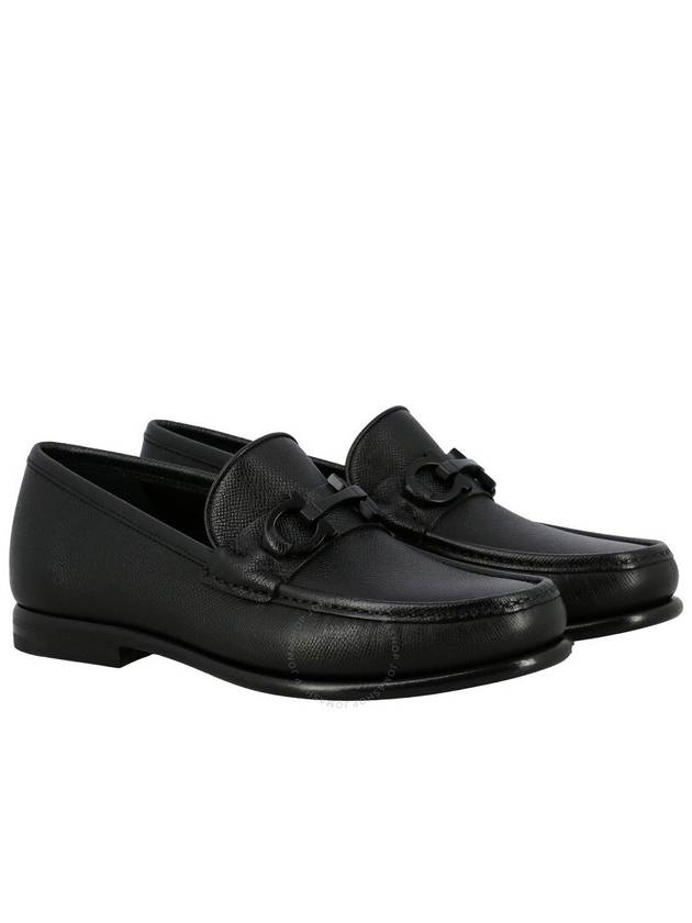 Gancini Bit Leather Moccasin Loafers Black - SALVATORE FERRAGAMO - BALAAN 4