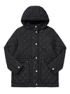 Diamond Quilted Long Nylon Jacket Black - BURBERRY - BALAAN 6