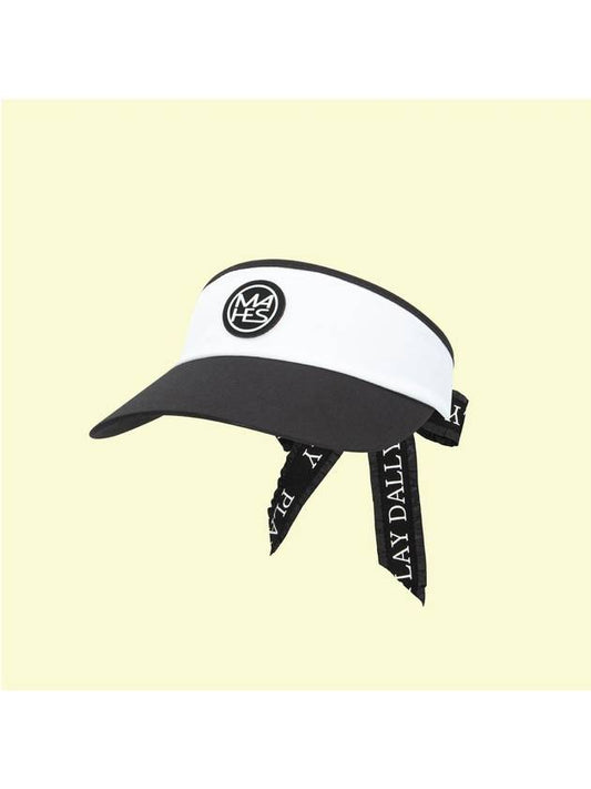 Sun cap visor black label wide brim color combination ribbon sun cap EC 00772 - MAHES - BALAAN 1