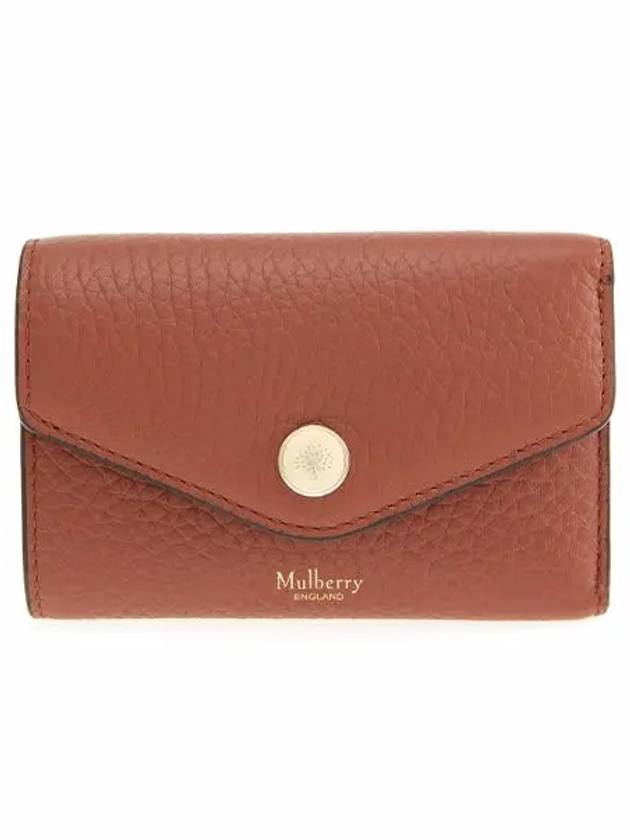 Folded Heavy Grain Multi Card Wallet Chestnut - MULBERRY - BALAAN 2