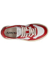 Women's Medalist Bi-Color Low-Top Sneakers Red - AUTRY - BALAAN 4