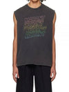 Yvan Logo Cotton Sleeveless Faded Black - ISABEL MARANT - BALAAN 2