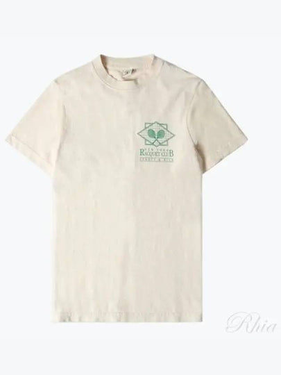 NY Racquet Club Short Sleeve T-Shirt Cream - SPORTY & RICH - BALAAN 2