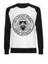 Crest Intarsia Wool Sweatshirt Black White - BALMAIN - BALAAN 1