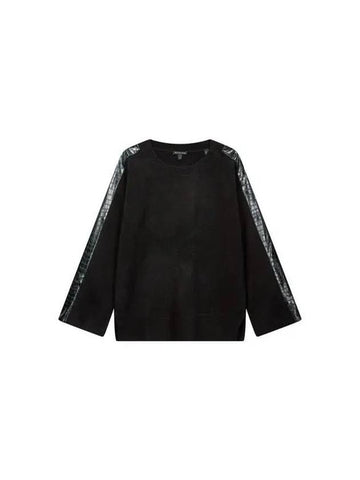 Women s crocodile color crew neck knit black 270950 - ARMANI EXCHANGE - BALAAN 1