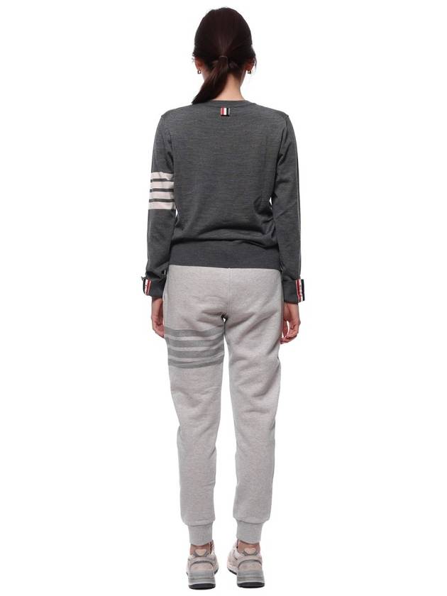 4-Bar Merino Jumper Wool Knit Top Grey - THOM BROWNE - BALAAN 6