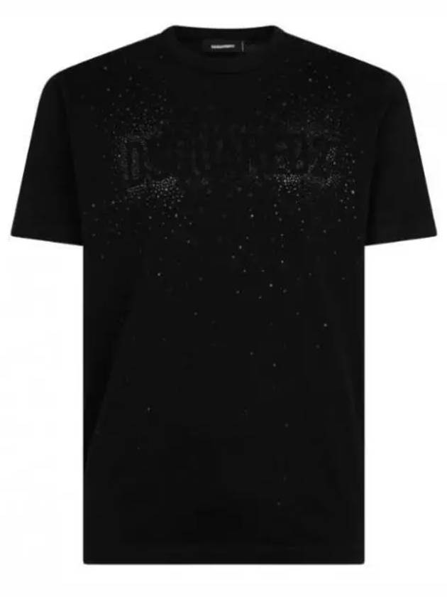 Crystals Cool Fit Short Sleeve T-Shirt Black - DSQUARED2 - BALAAN 2