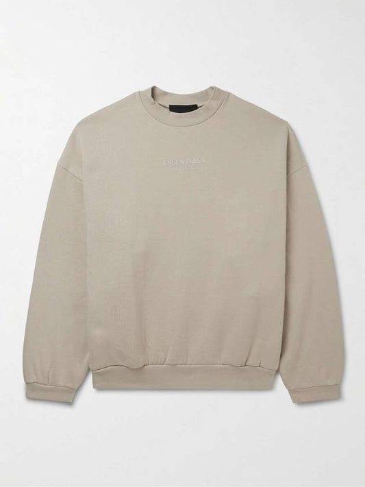 Logo Crew Neck Sweatshirt Silver Cloud - FEAR OF GOD ESSENTIALS - BALAAN 1