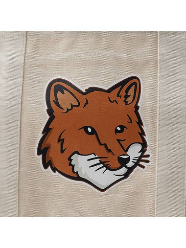 Fox Head Print Tote Bag Ecru - MAISON KITSUNE - BALAAN 7