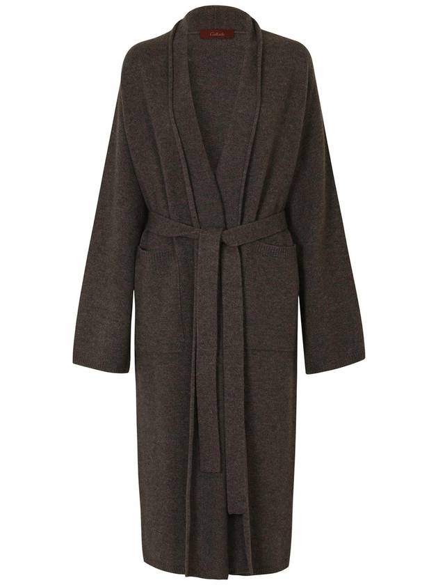 Women's Belted Open Wrap Long Cardigan C3KCD61 - CALLAITE - BALAAN 7