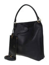 Tag Calfskin Hobo Shoulder Bag Black - SAINT LAURENT - BALAAN 3