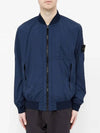 Wappen Skin Touch Nylon Bomber Zip-up Jacket Blue - STONE ISLAND - BALAAN 4