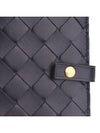 Intrecciato French Medium Wallet Black - BOTTEGA VENETA - BALAAN.