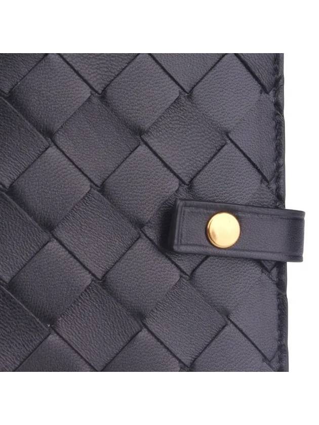 Intrecciato French Medium Wallet Black - BOTTEGA VENETA - BALAAN 3