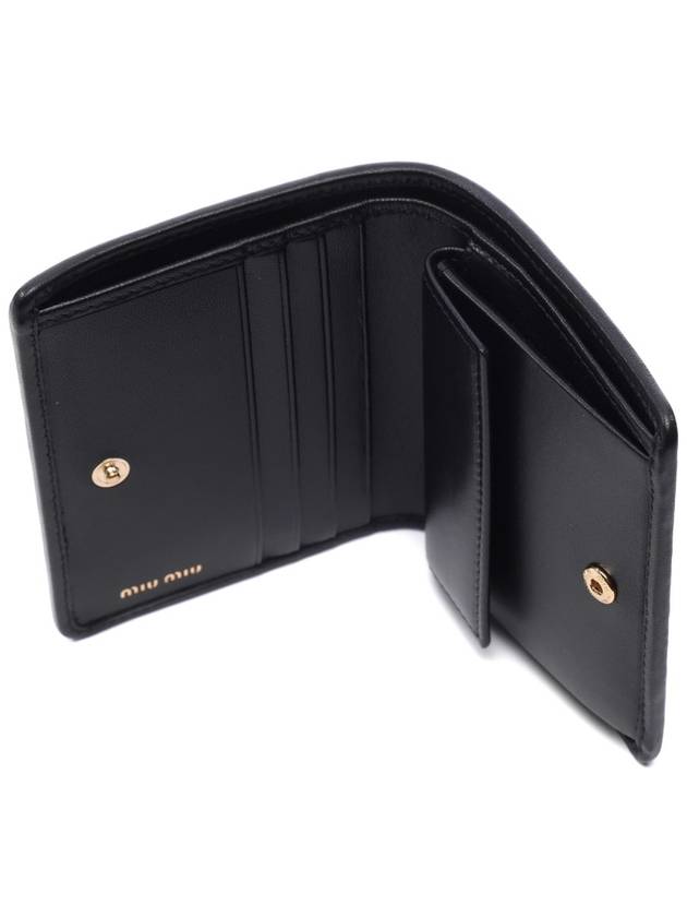 Matelasse Leather Half Wallet Black - MIU MIU - BALAAN 7