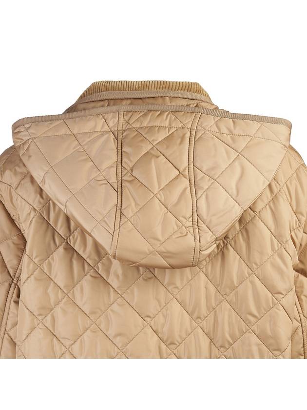 Women's Cropped Quilted Hoodie Jacket Archives Beige - BURBERRY - BALAAN 7